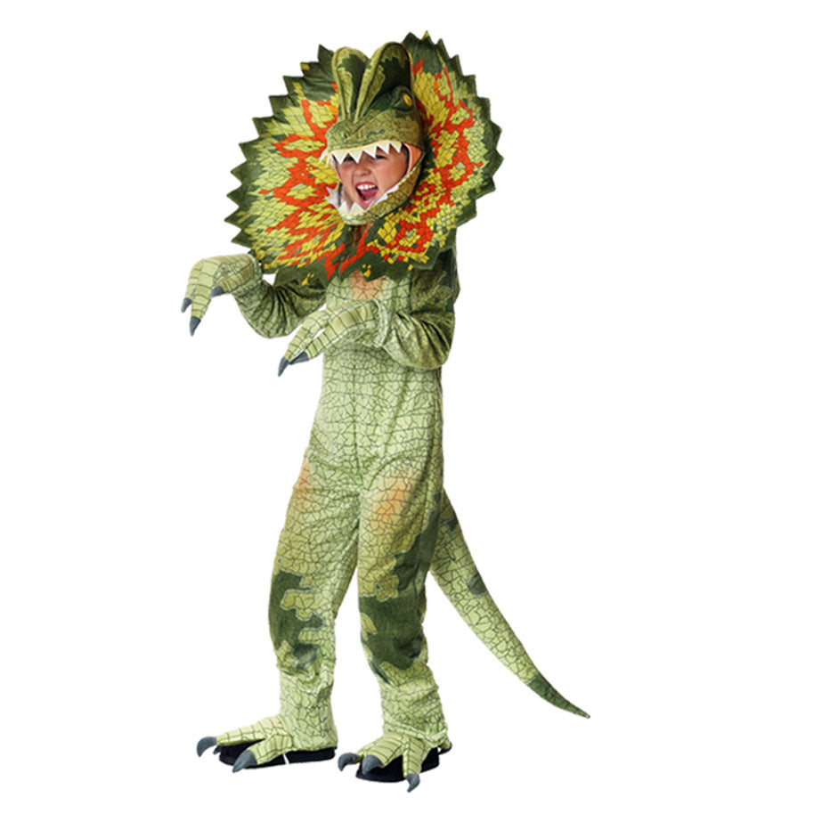 Kids Dinosaur Jumpsuit Set Lovely Triceratops Cosplay Animal Bodysuit Halloween Children's Day Performance Romper Party Festival