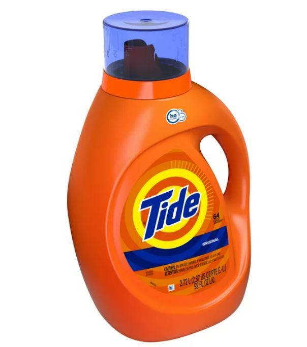 Tide Liquid Laundry Detergent, Original, 64 Loads 92 fl oz, HE Compatible