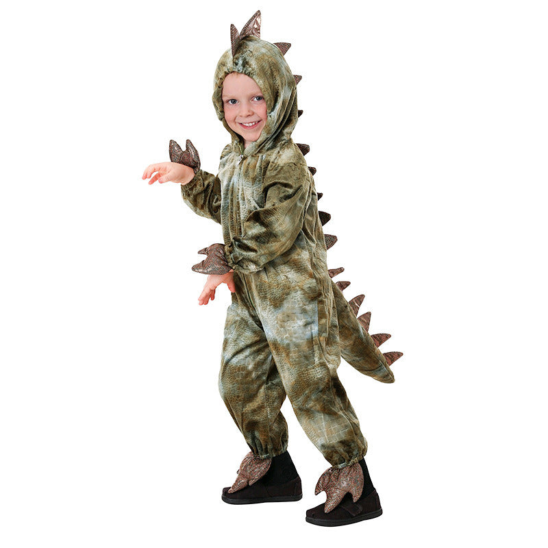 Kids Dinosaur Jumpsuits Lovely Tyrannosaurus Cosplay Animal Bodysuits Halloween Children's Day Performance Romper Party Festival