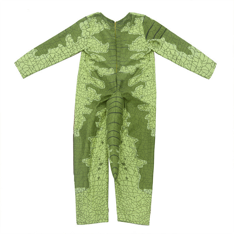 Kids Dinosaur Jumpsuit Set Lovely Triceratops Cosplay Animal Bodysuit Halloween Children's Day Performance Romper Party Festival